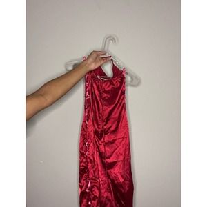 CBR Sexy Red & Pink Dress Backless & Lace On Side, Fun, Stretchy, New With Tags